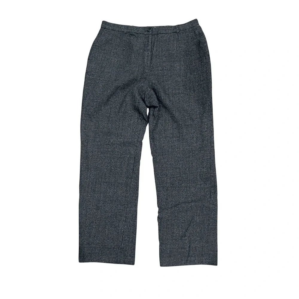 Pendleton Womens Black Lined 100% Virgin Wool Work Career Tweed‎ Dress Pants 14